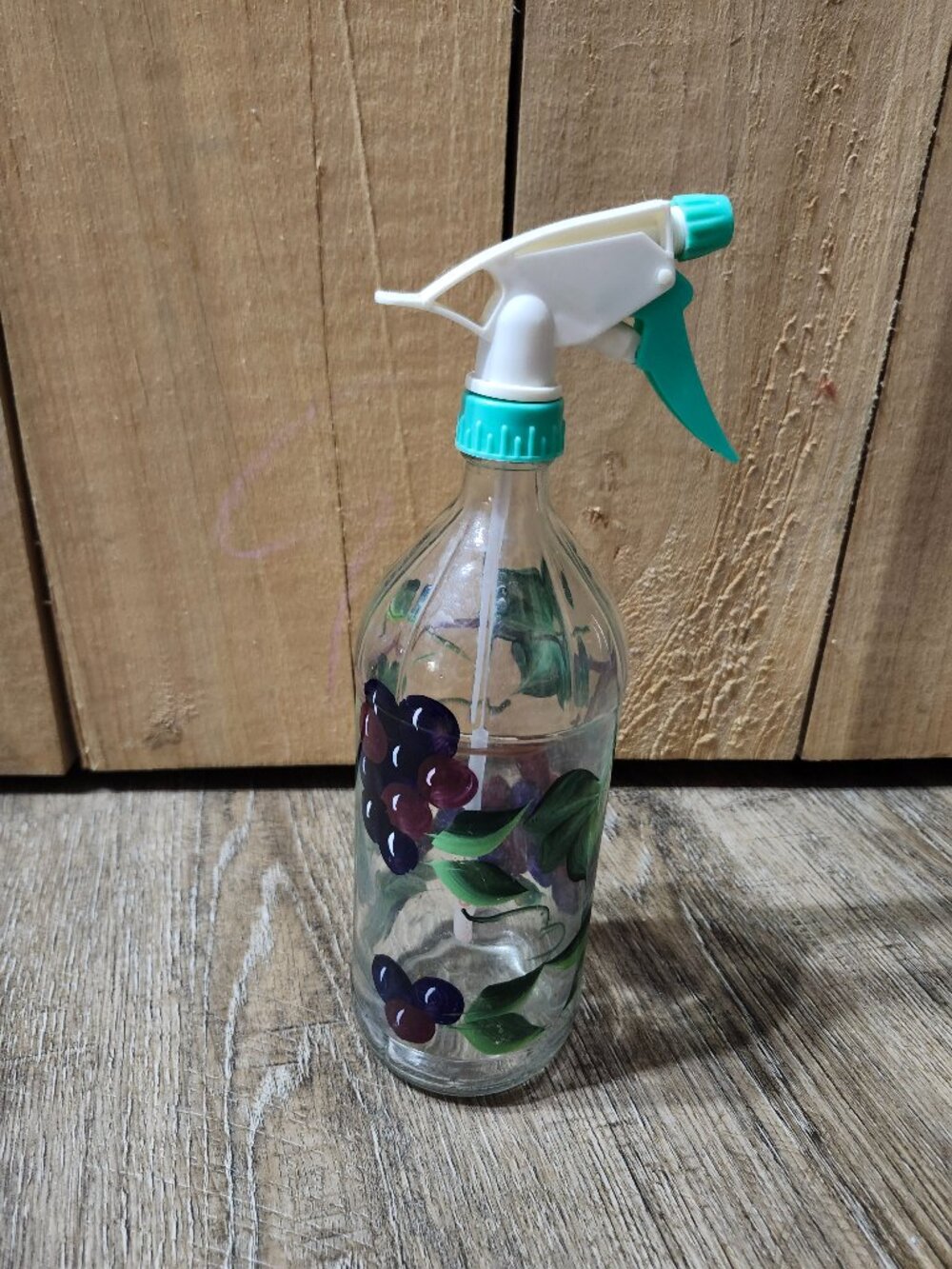 decorative painted glass spray bottle 12 "